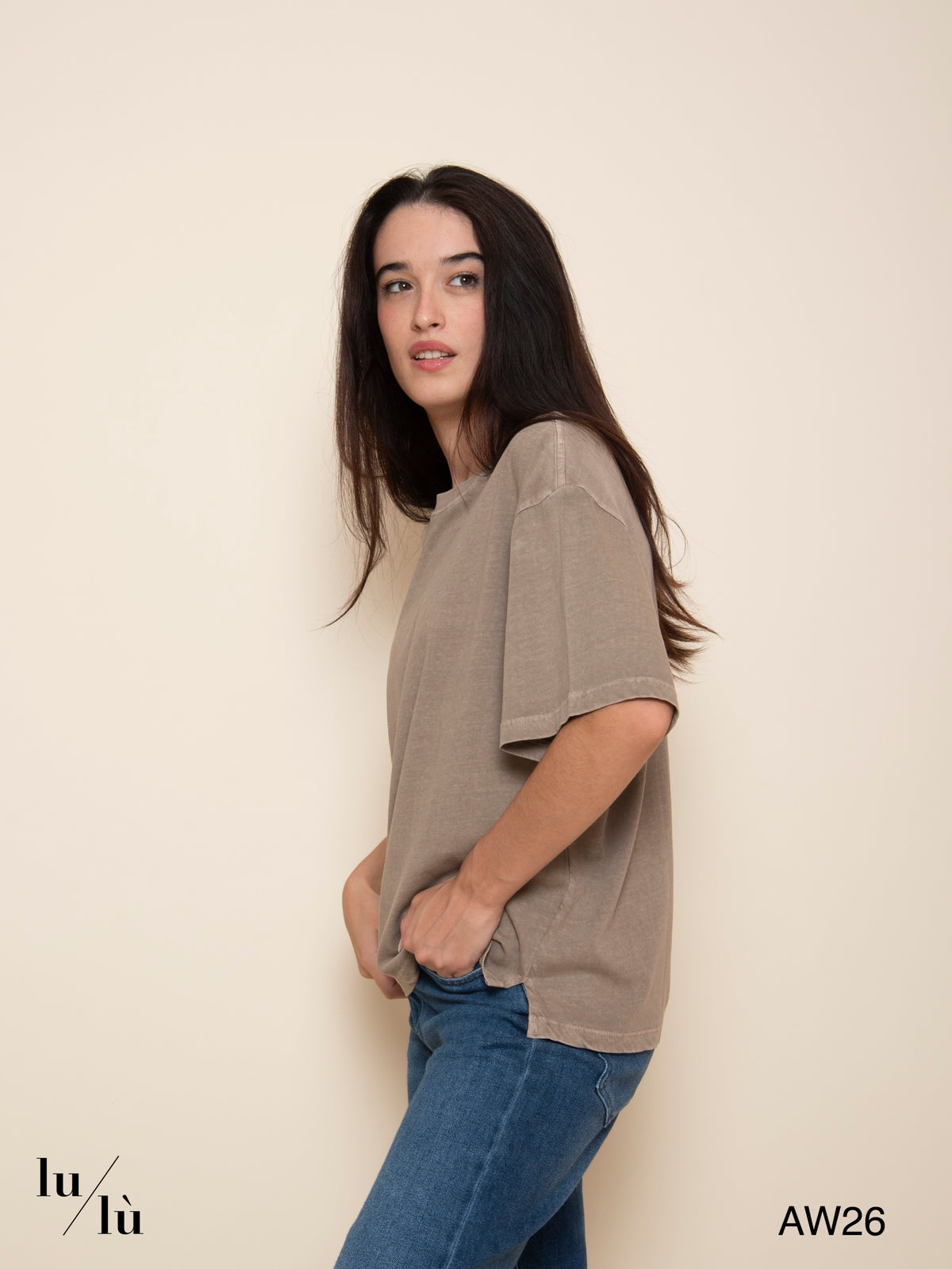 Ambre - T-shirt 100% cotone linea boxy