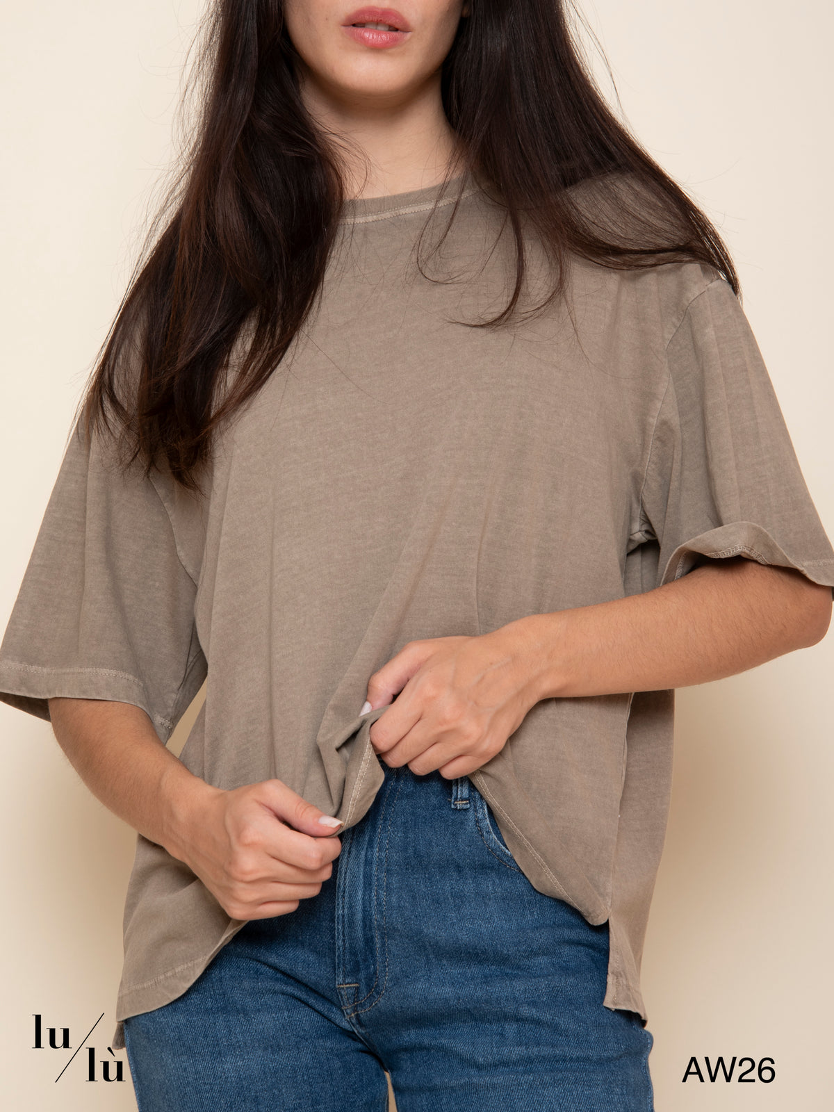 Ambre - T-shirt 100% cotone linea boxy