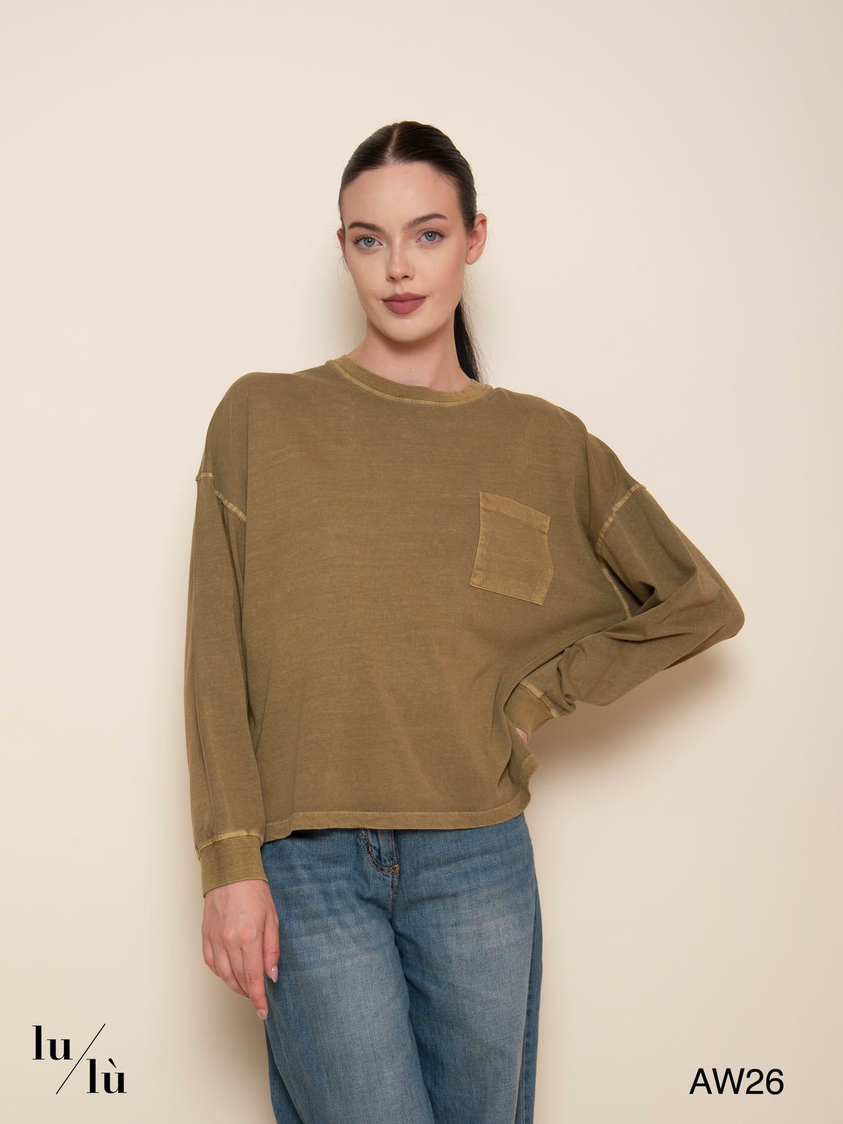 Vik - T-shirt 100% cotone con taschino