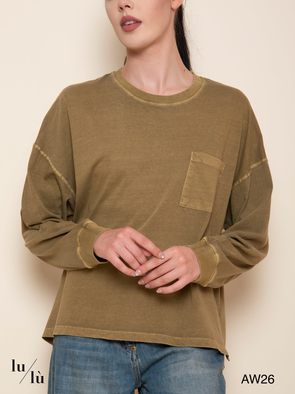 Vik - T-shirt 100% cotone con taschino