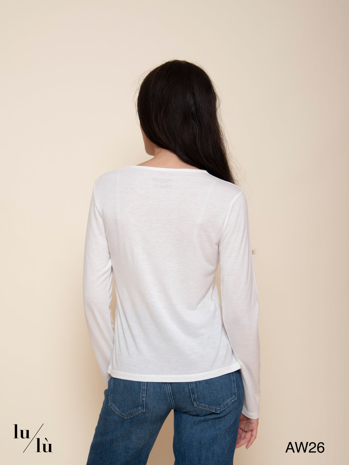 Joy White - T-shirt in viscosa e lana