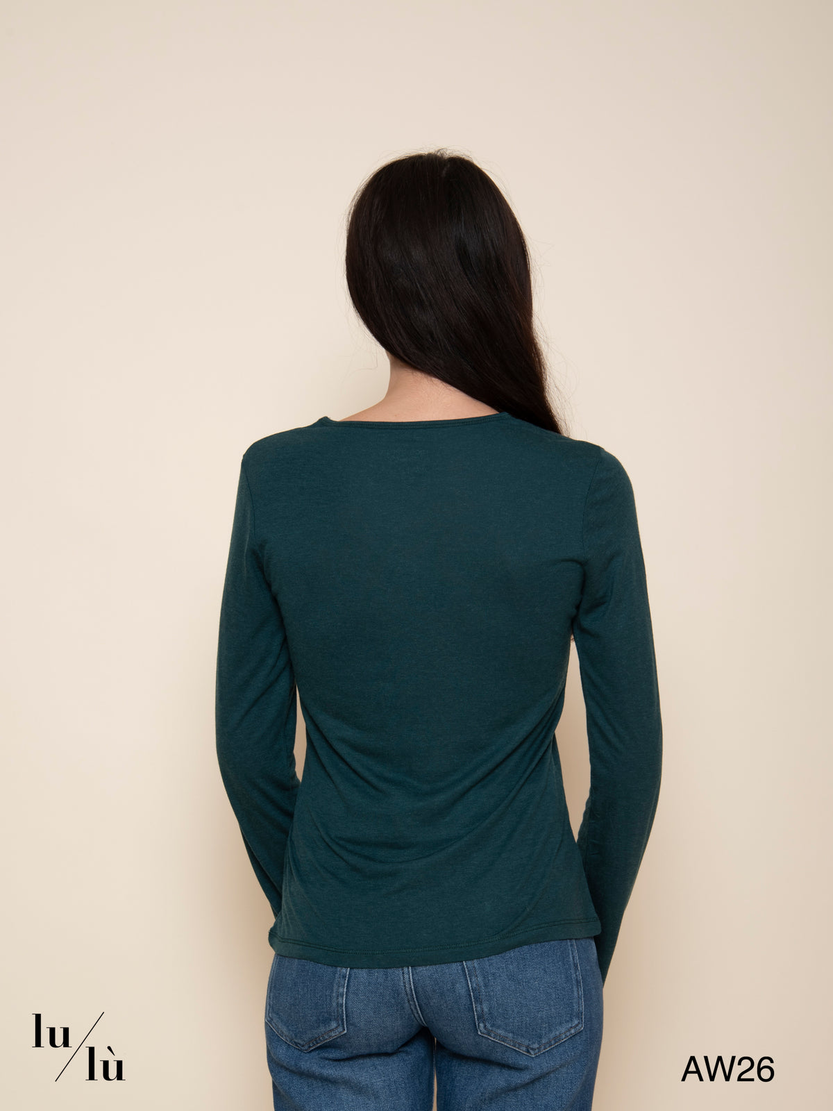 Joy Petrolio -  T-shirt in viscosa e lana