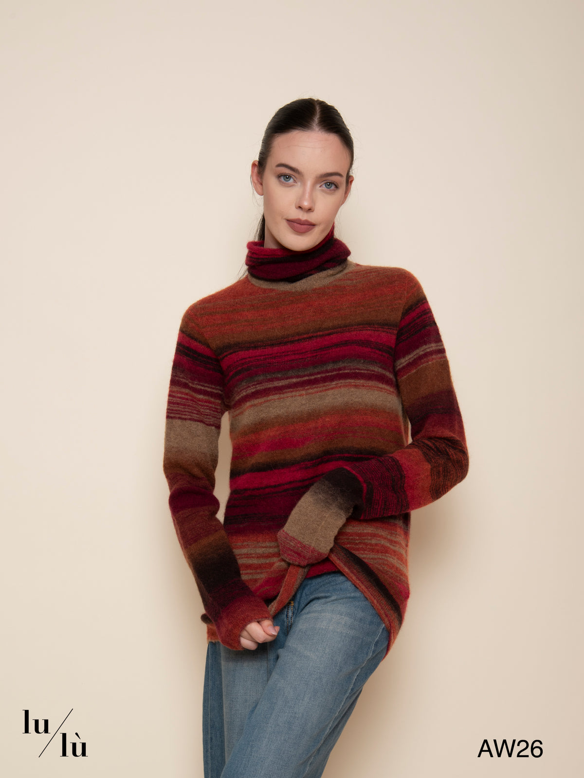 Imani - Dolcevita a righe in alpaca e mohair