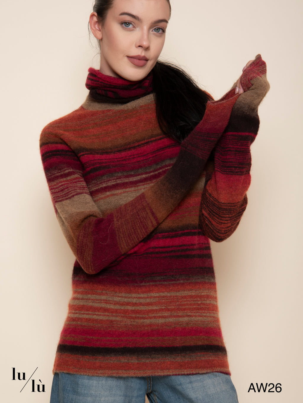 Imani - Dolcevita a righe in alpaca e mohair