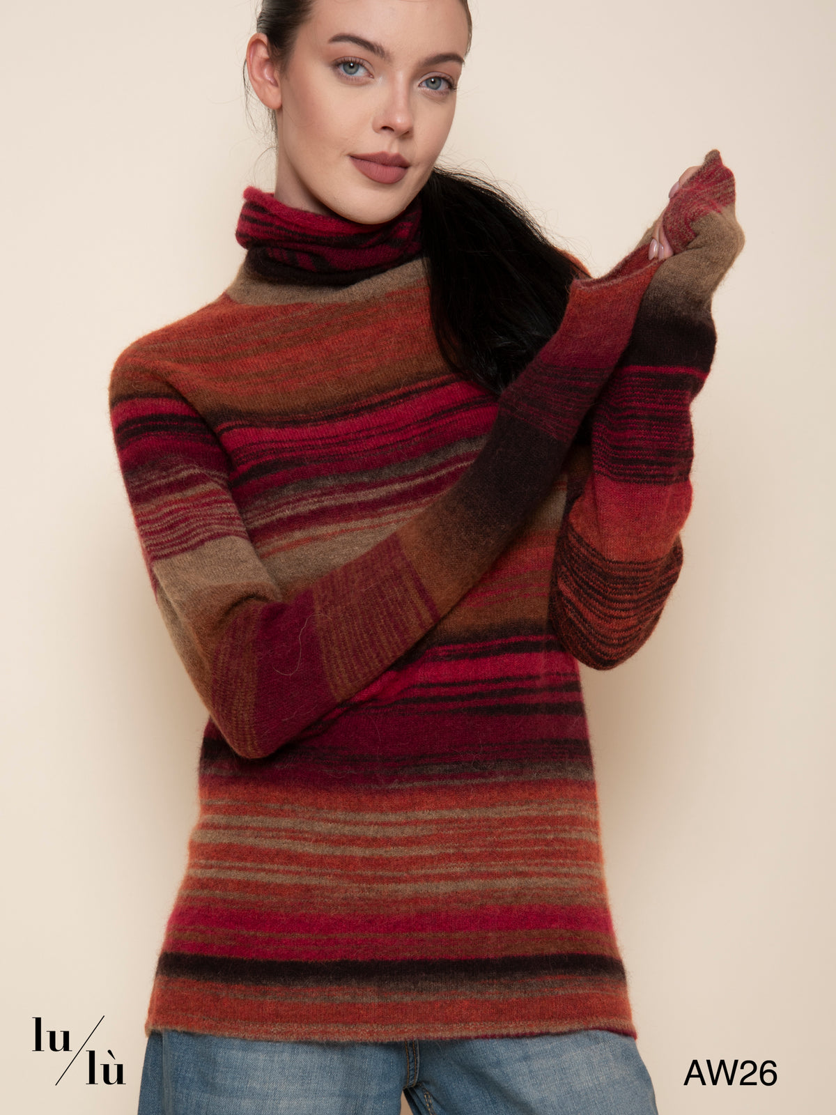 Imani - Dolcevita a righe in alpaca e mohair