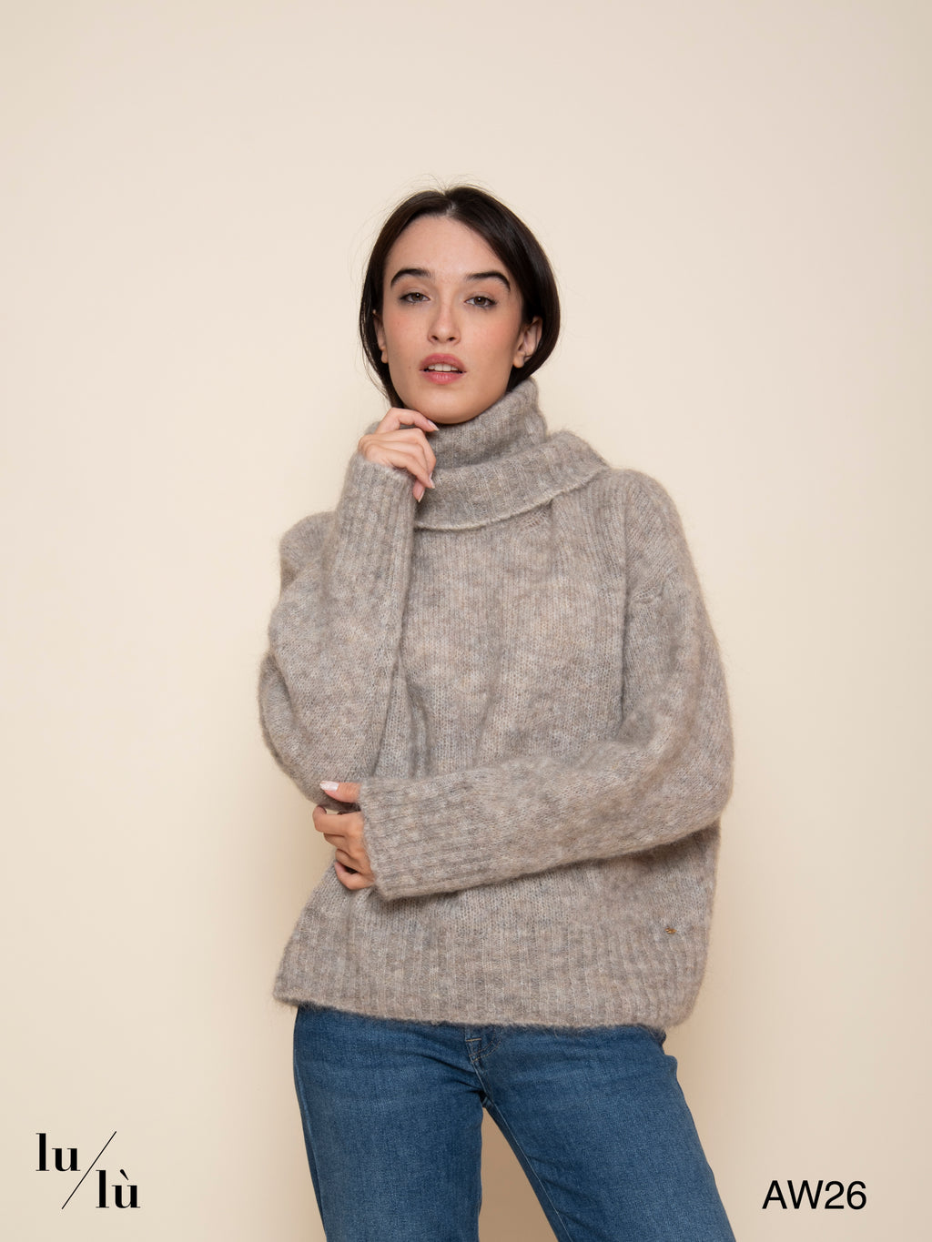 Alira - Maglia oversize in kid mohair e lana