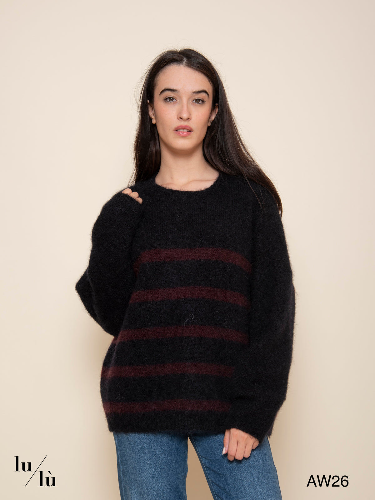 Aleo - Maglia oversize in kid mohair