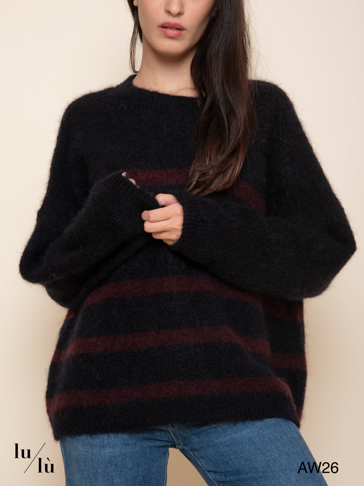 Aleo - Maglia oversize in kid mohair