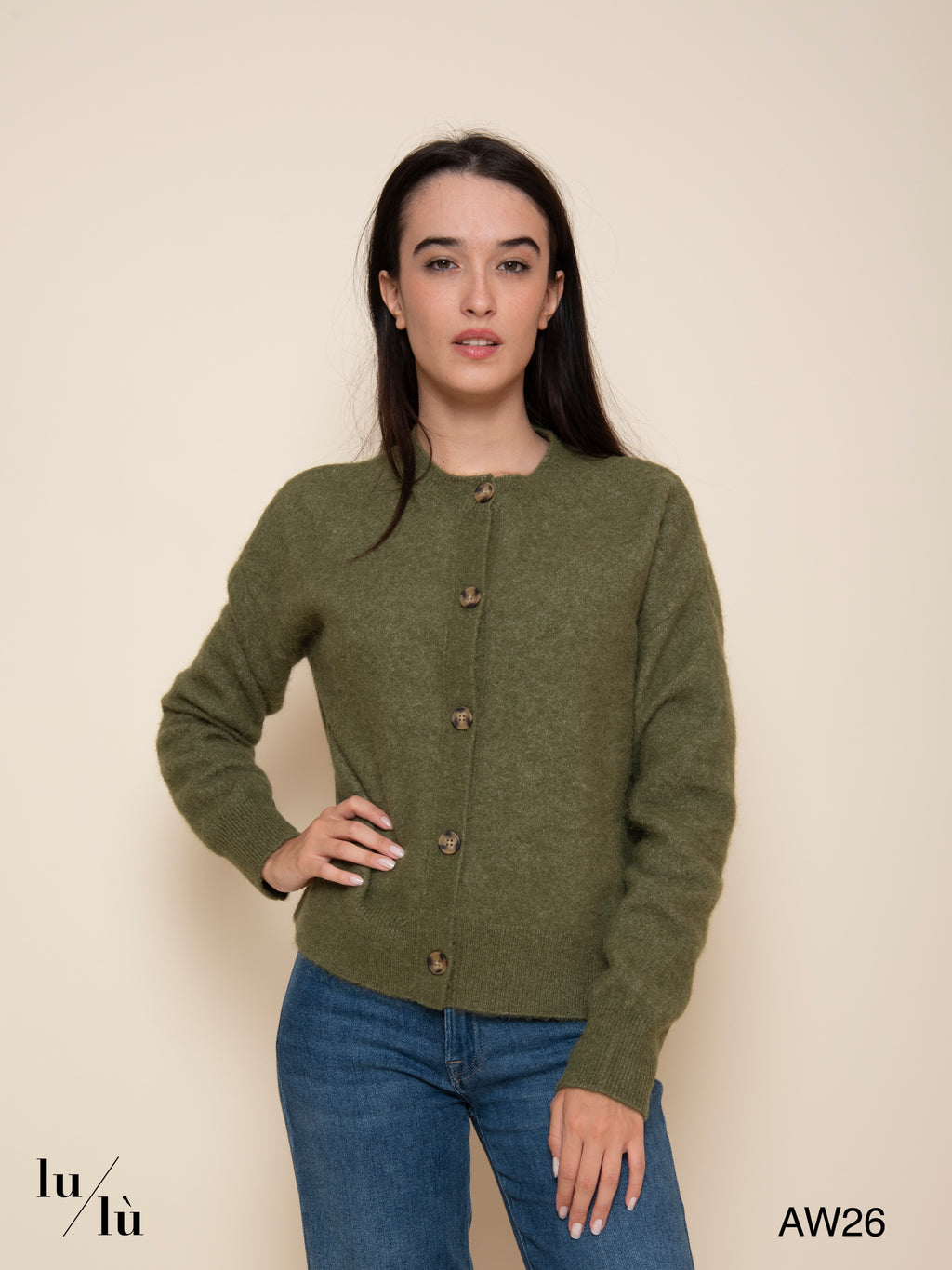 Mila - Cardigan in misto alpaca e lana