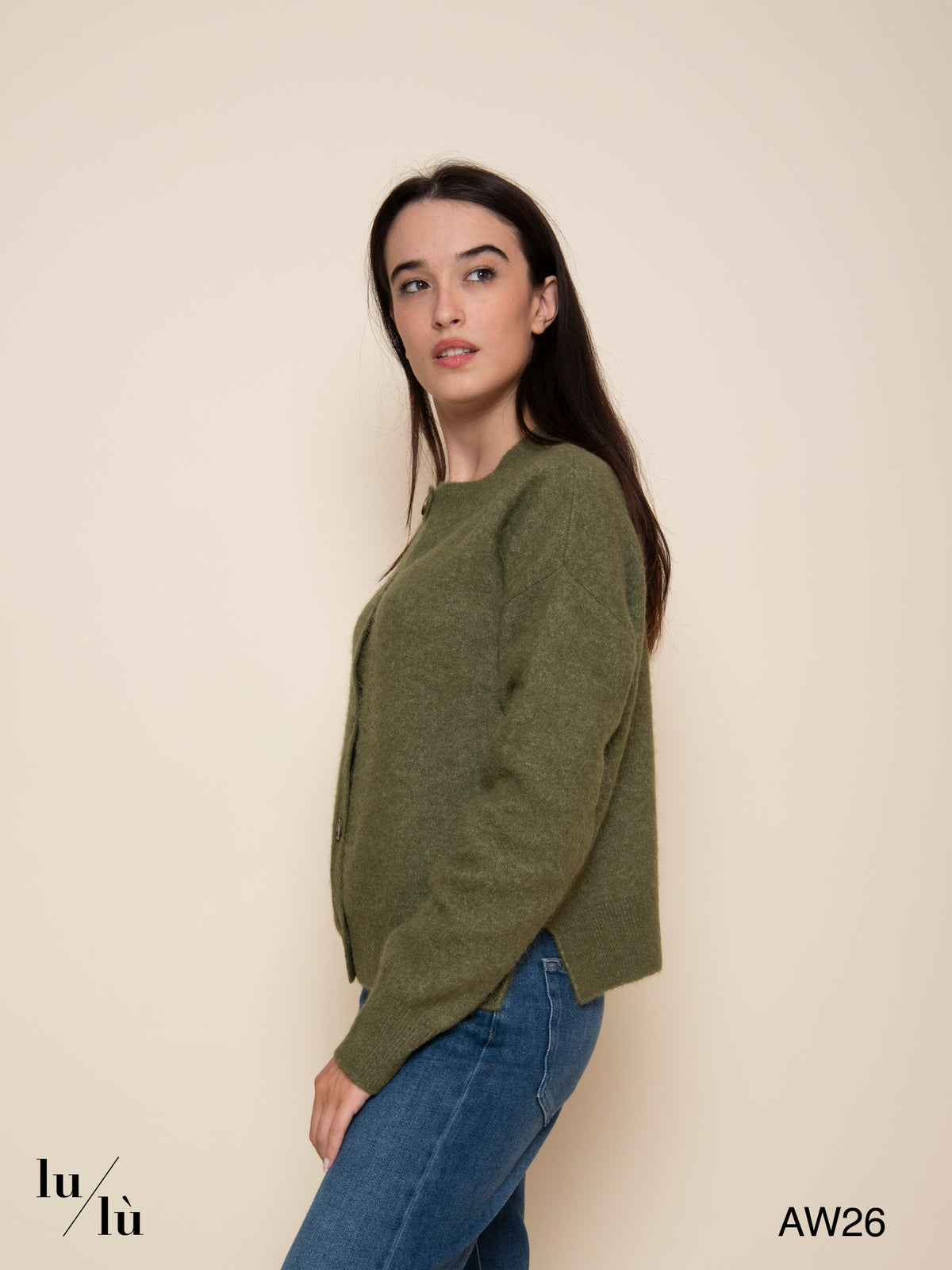 Mila - Cardigan in misto alpaca e lana