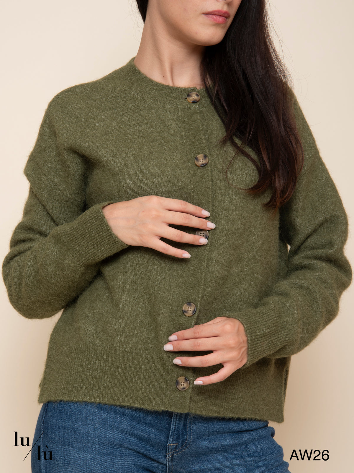 Mila - Cardigan in misto alpaca e lana