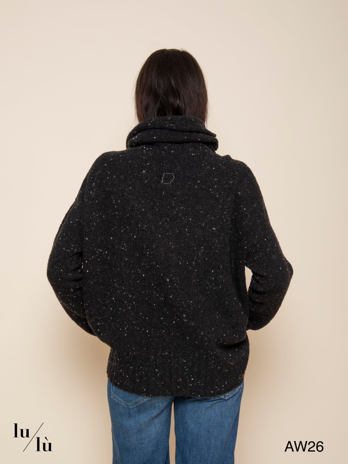 Lexie - Maglia collo alto in lana mélange
