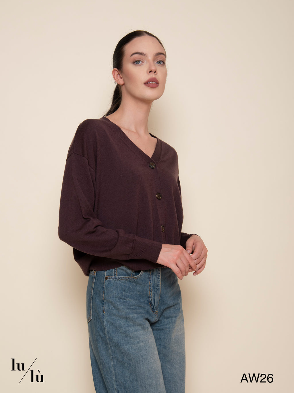 Idem - Cardigan cropped in lana merino