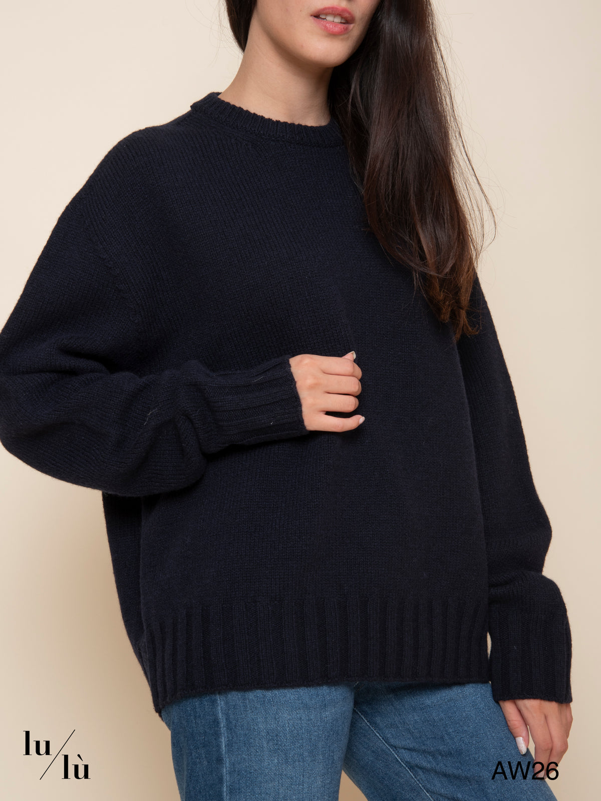 Bea - Maglia oversize in lana merino e cashmere