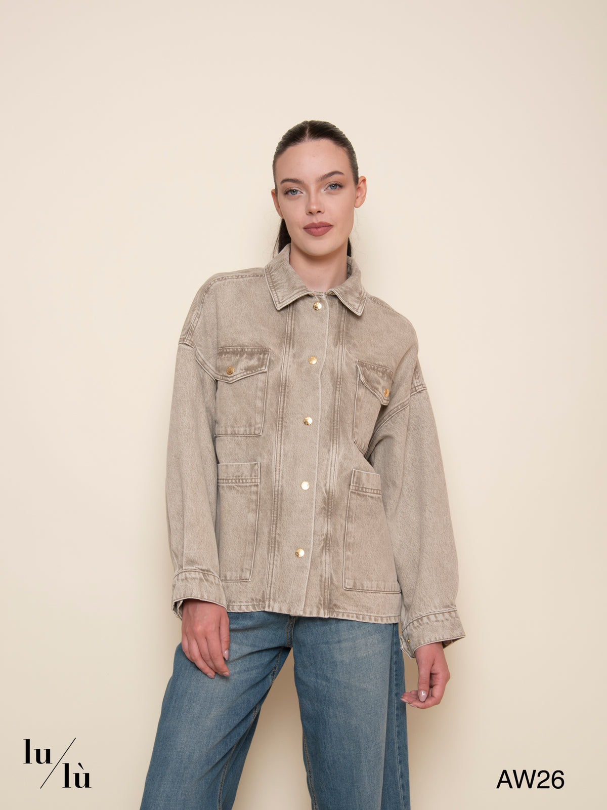 Laina - Giacca overshirt in denim