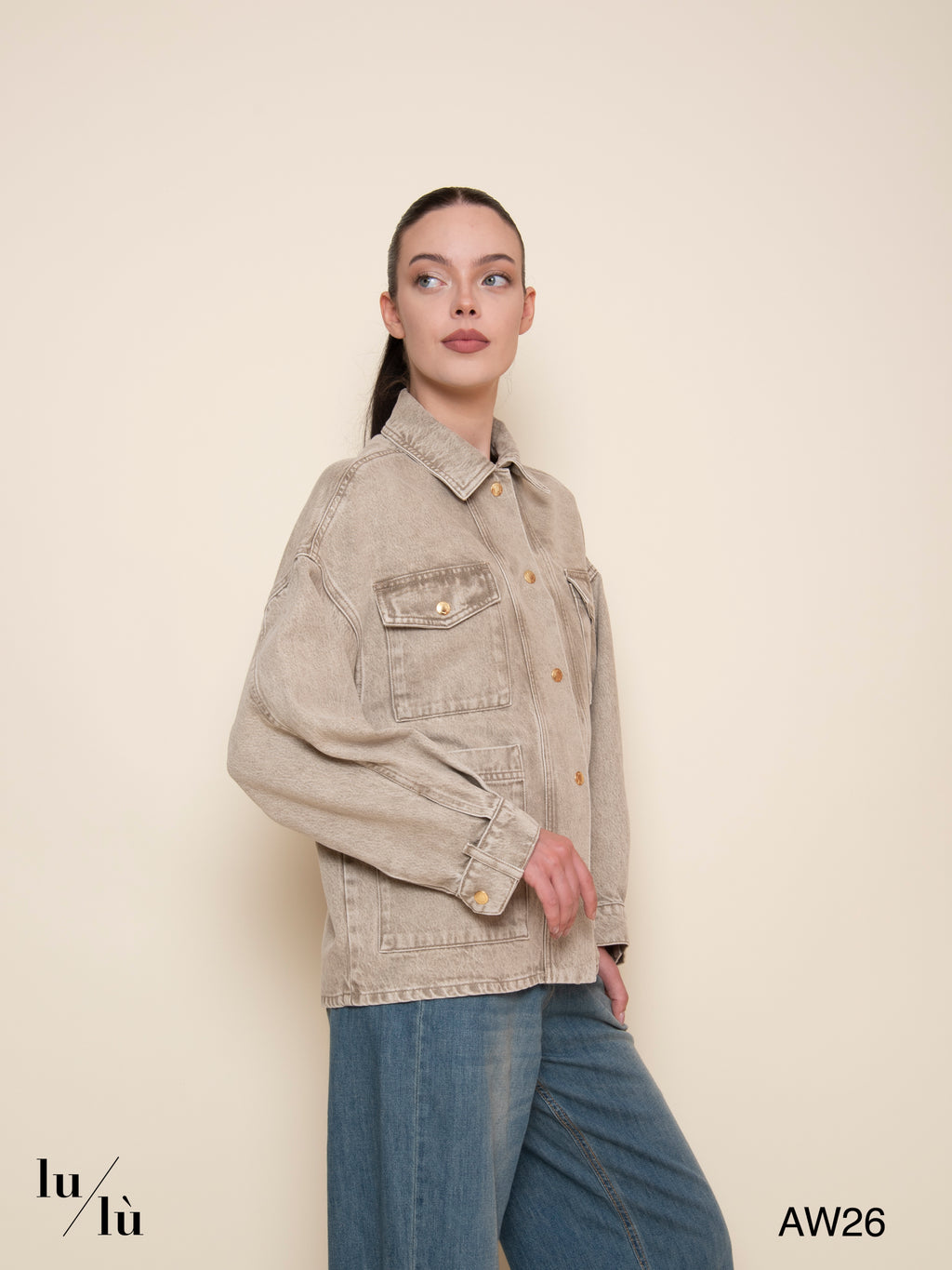 Laina - Giacca overshirt in denim