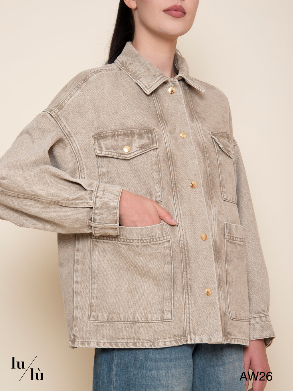 Laina - Giacca overshirt in denim