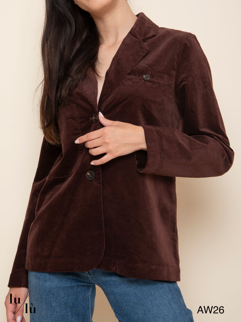 Naomi Brown - Blazer in velluto di cotone