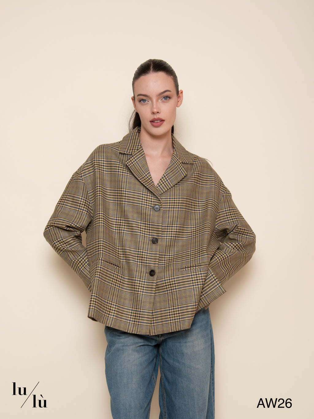 Keira - Giacca in lino check