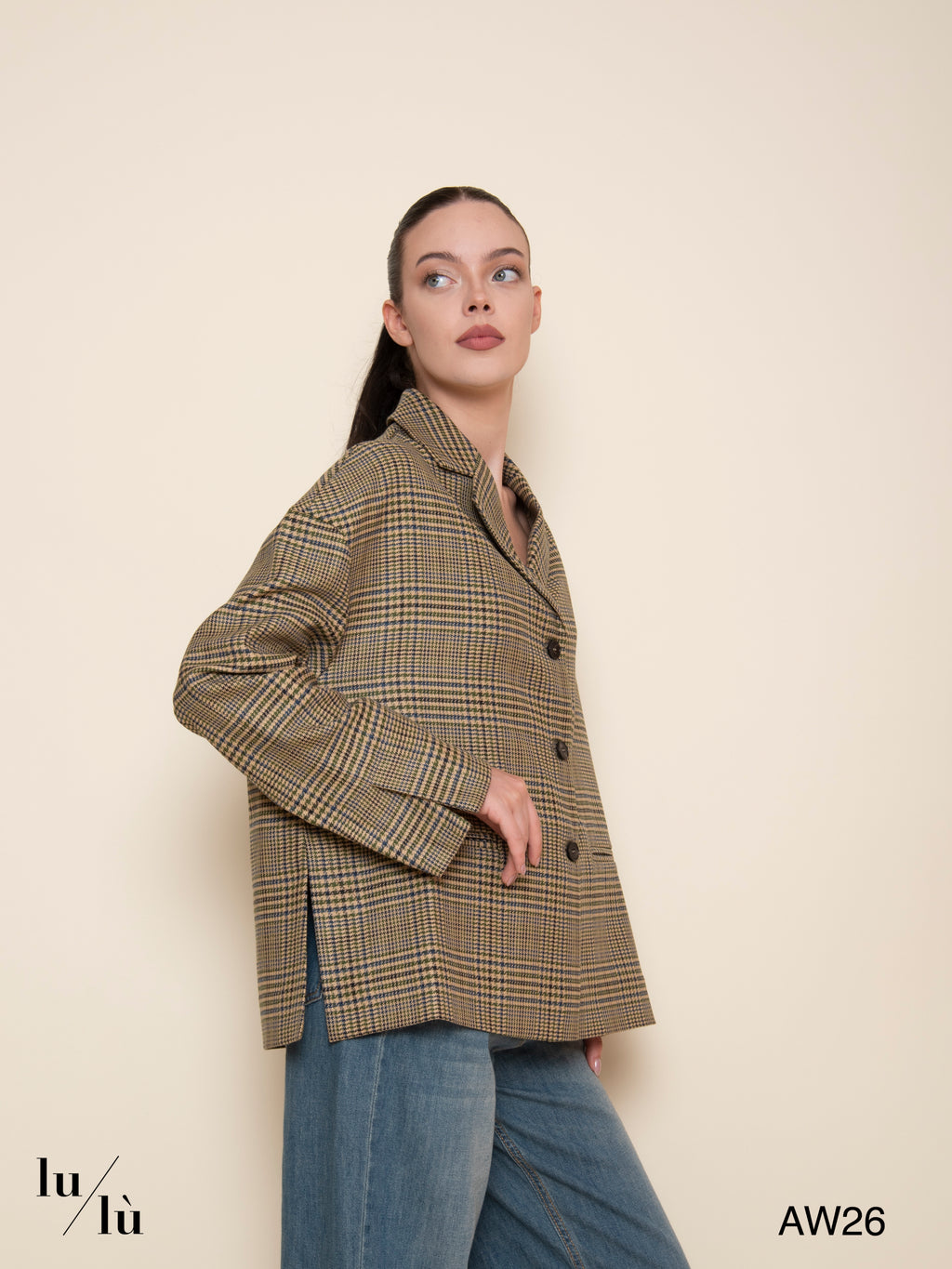Keira - Giacca in lino check