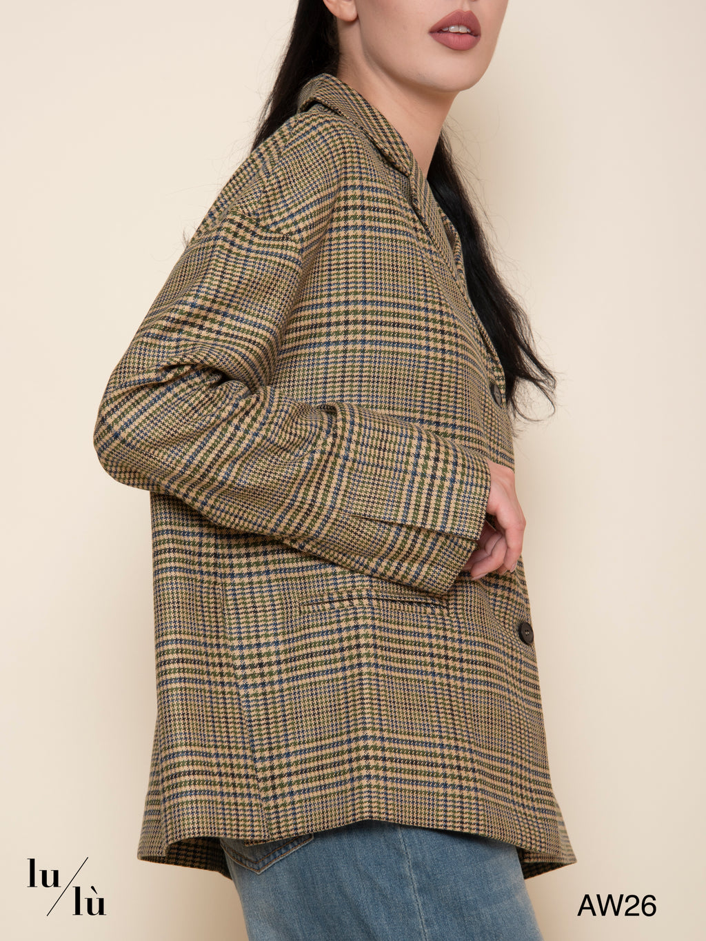 Keira - Giacca in lino check