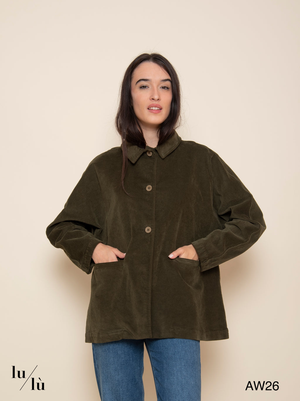 Zoe - Giacca overshirt in velluto microcostine