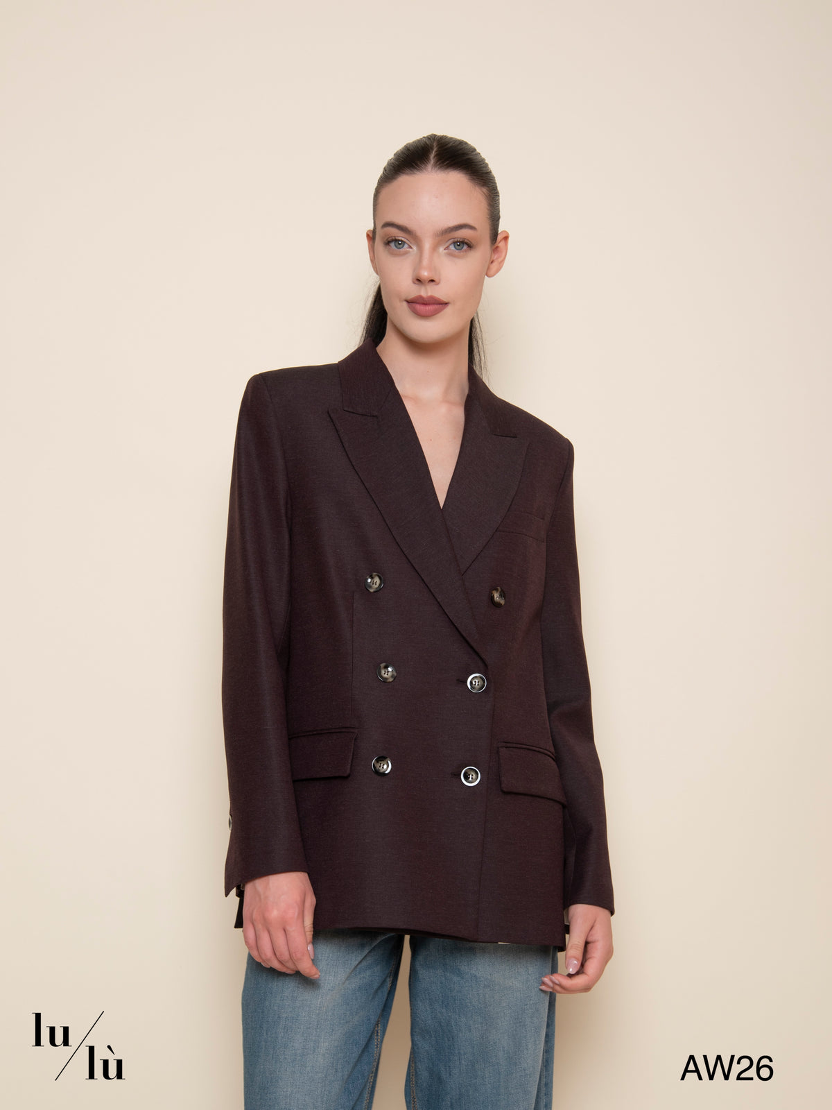 Scarlet - Blazer doppiopetto in misto lana