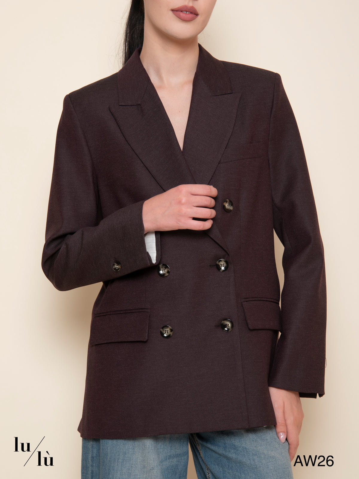 Scarlet - Blazer doppiopetto in misto lana
