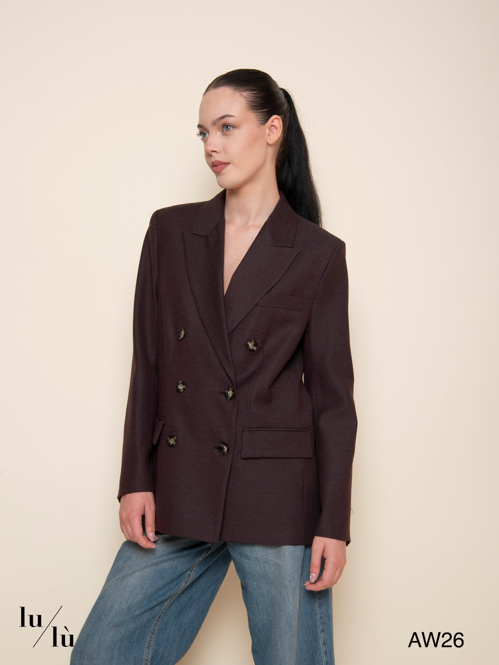 Scarlet - Blazer doppiopetto in misto lana