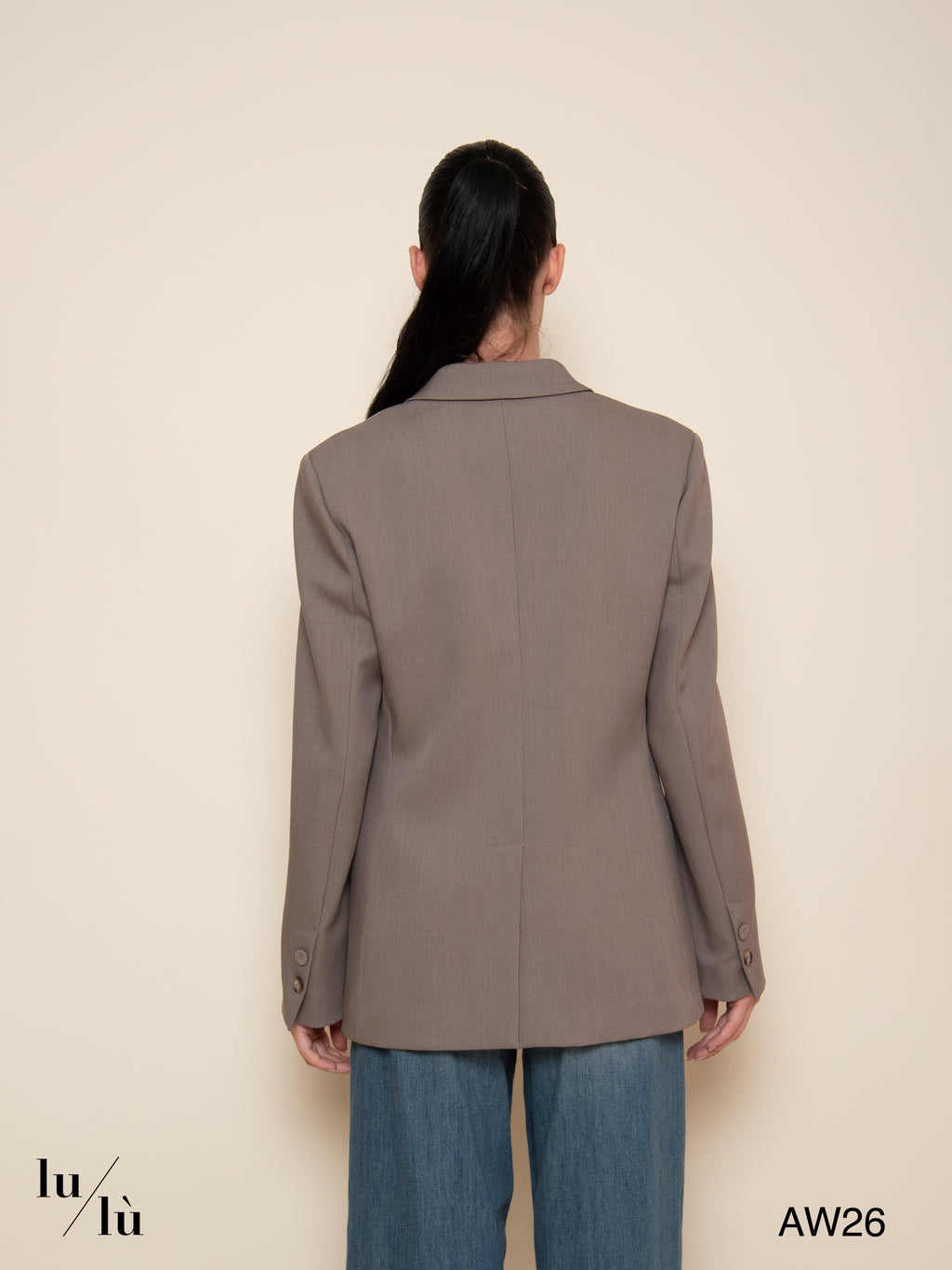 Scarlet Taupe - Blazer monopetto con rever