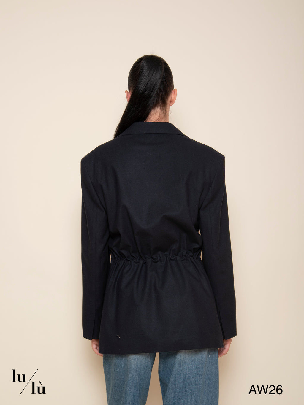 Nathalie - Blazer con spalle strutturate e coulisse