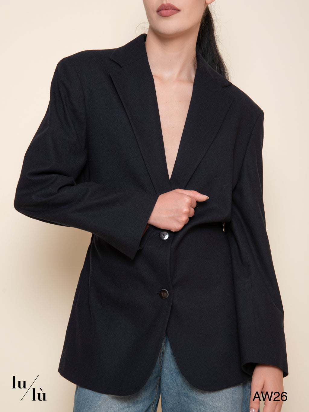 Nathalie - Blazer con spalle strutturate e coulisse