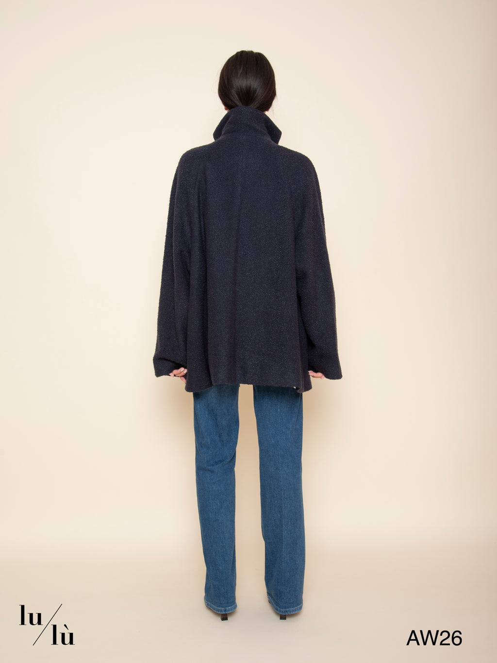 Skyle - Parka in lana bouclé con collo alto