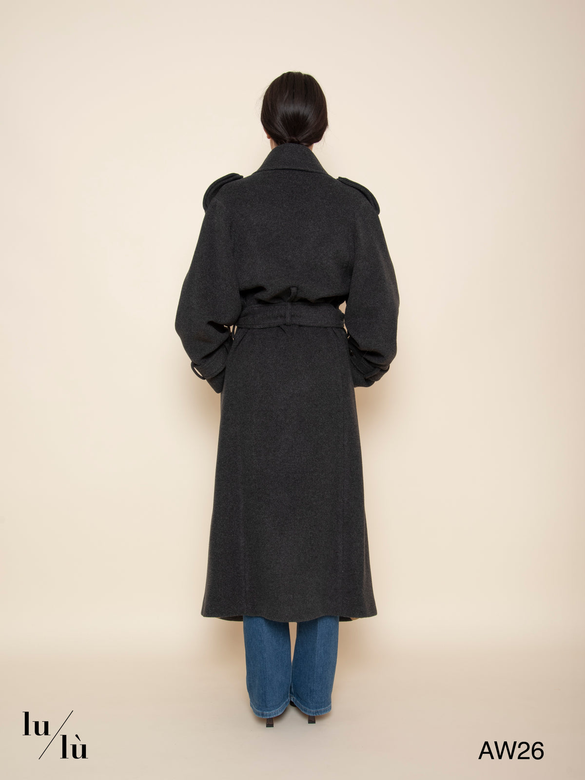 Abigail - Cappotto lungo in misto lana con cintura