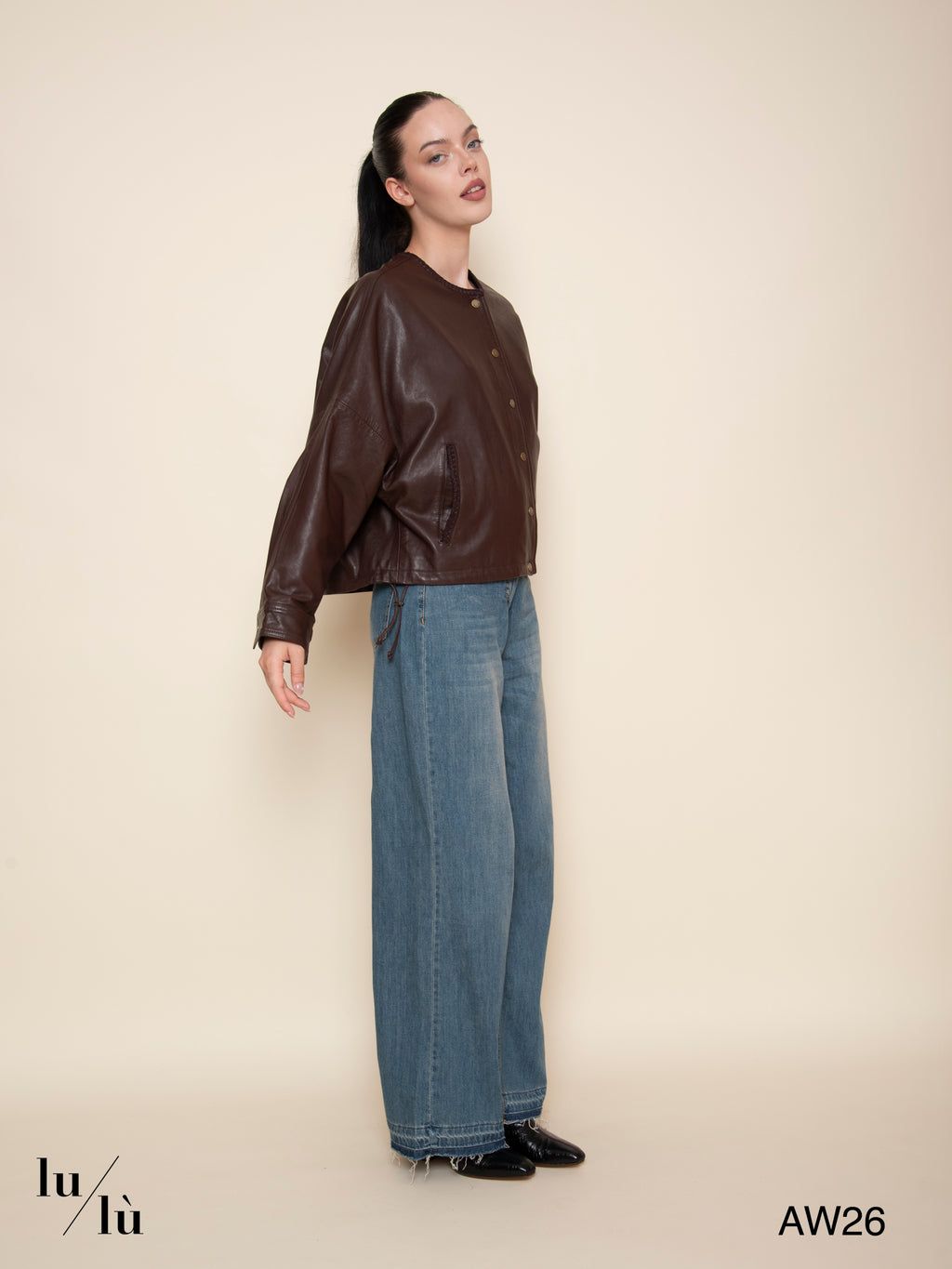 Kaldor - Giacca bomber in pelle con coulisse
