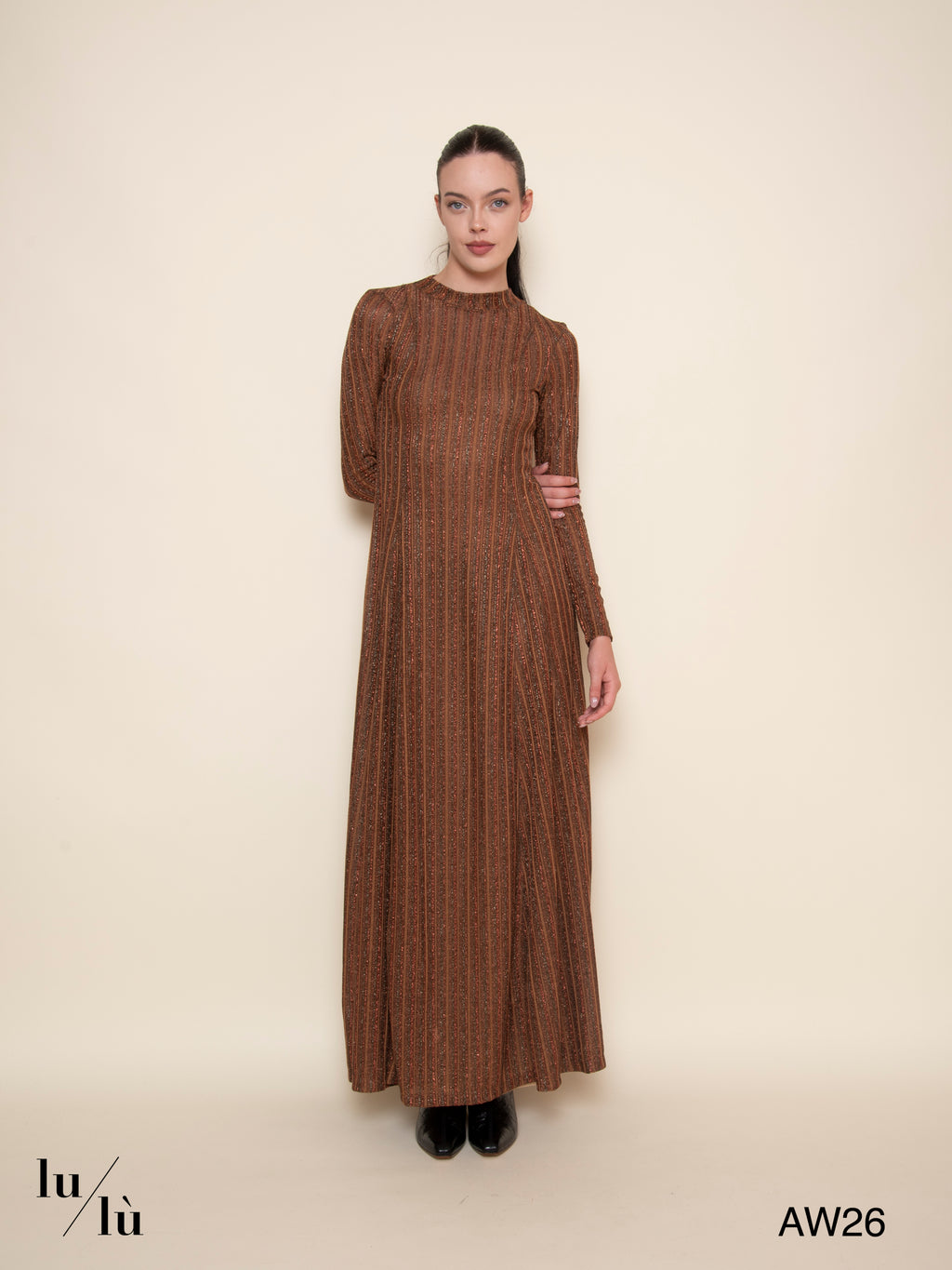 Klyra - Abito lungo in jersey lurex