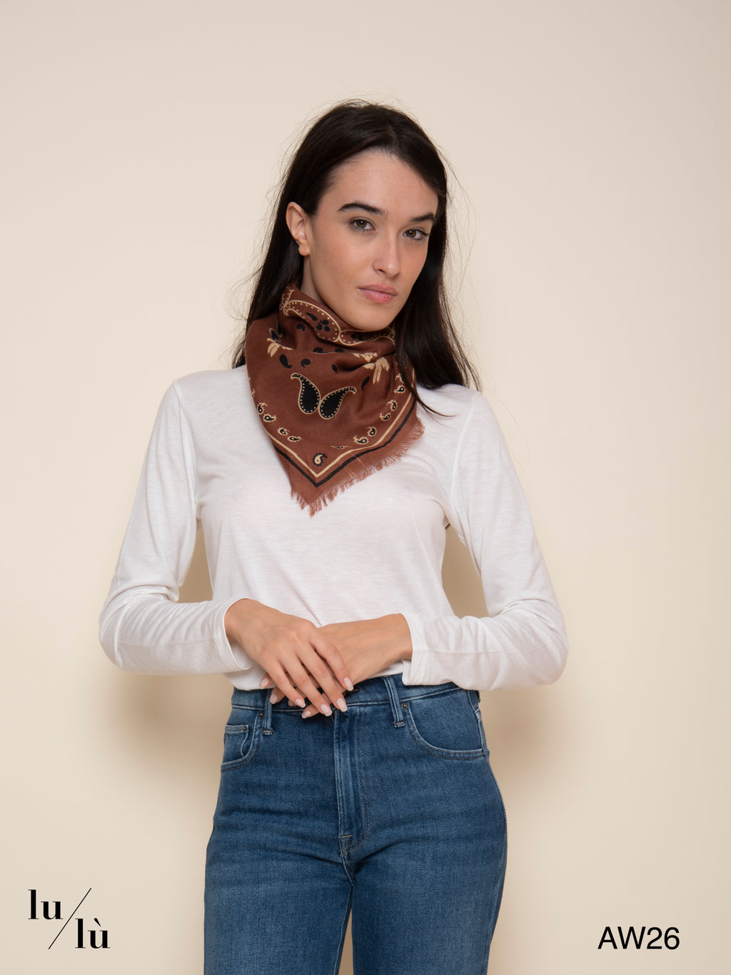 Lori Brown - Foulard quadrato con stampa bandana