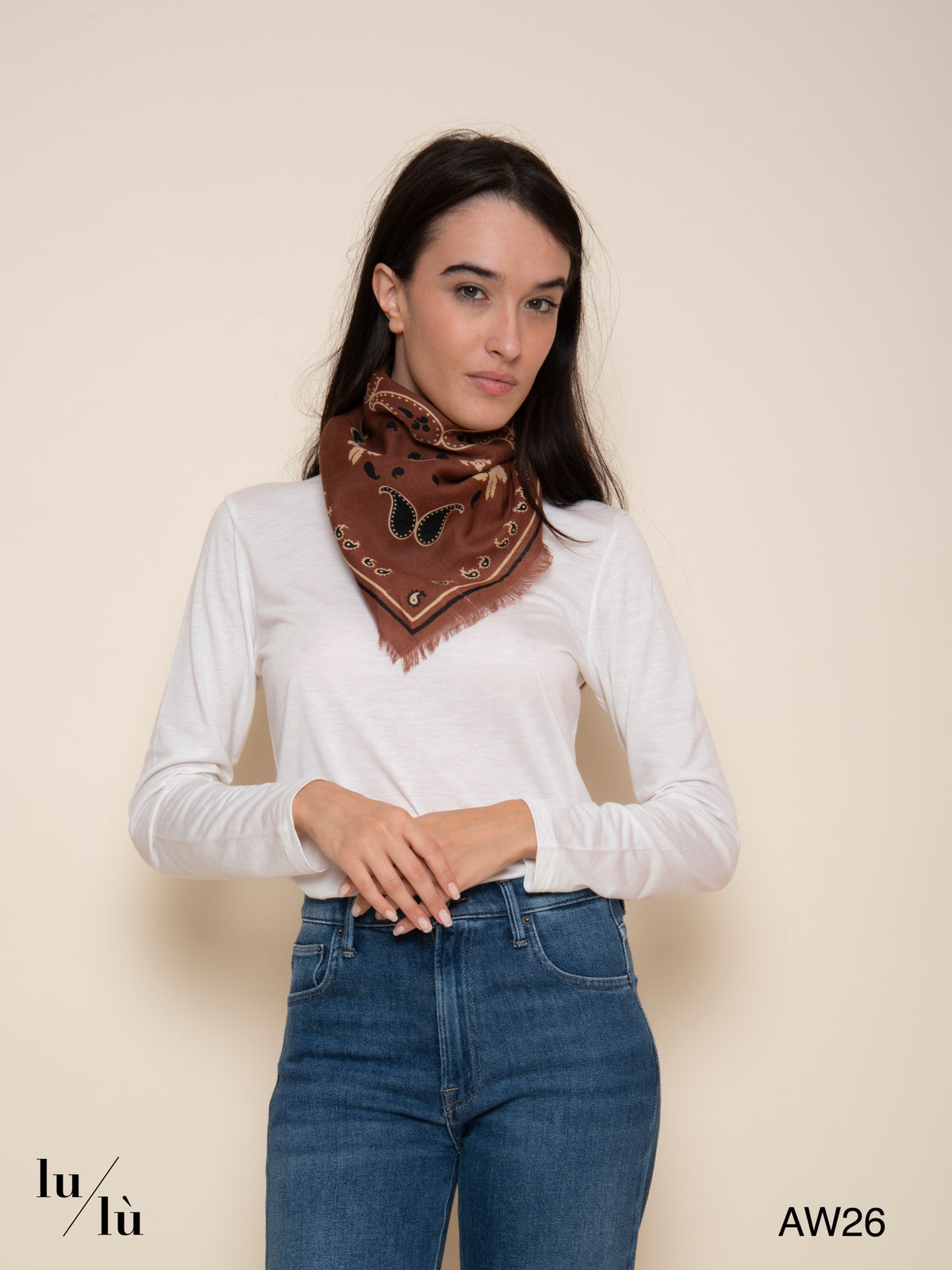 Lori Brown - Foulard quadrato con stampa bandana