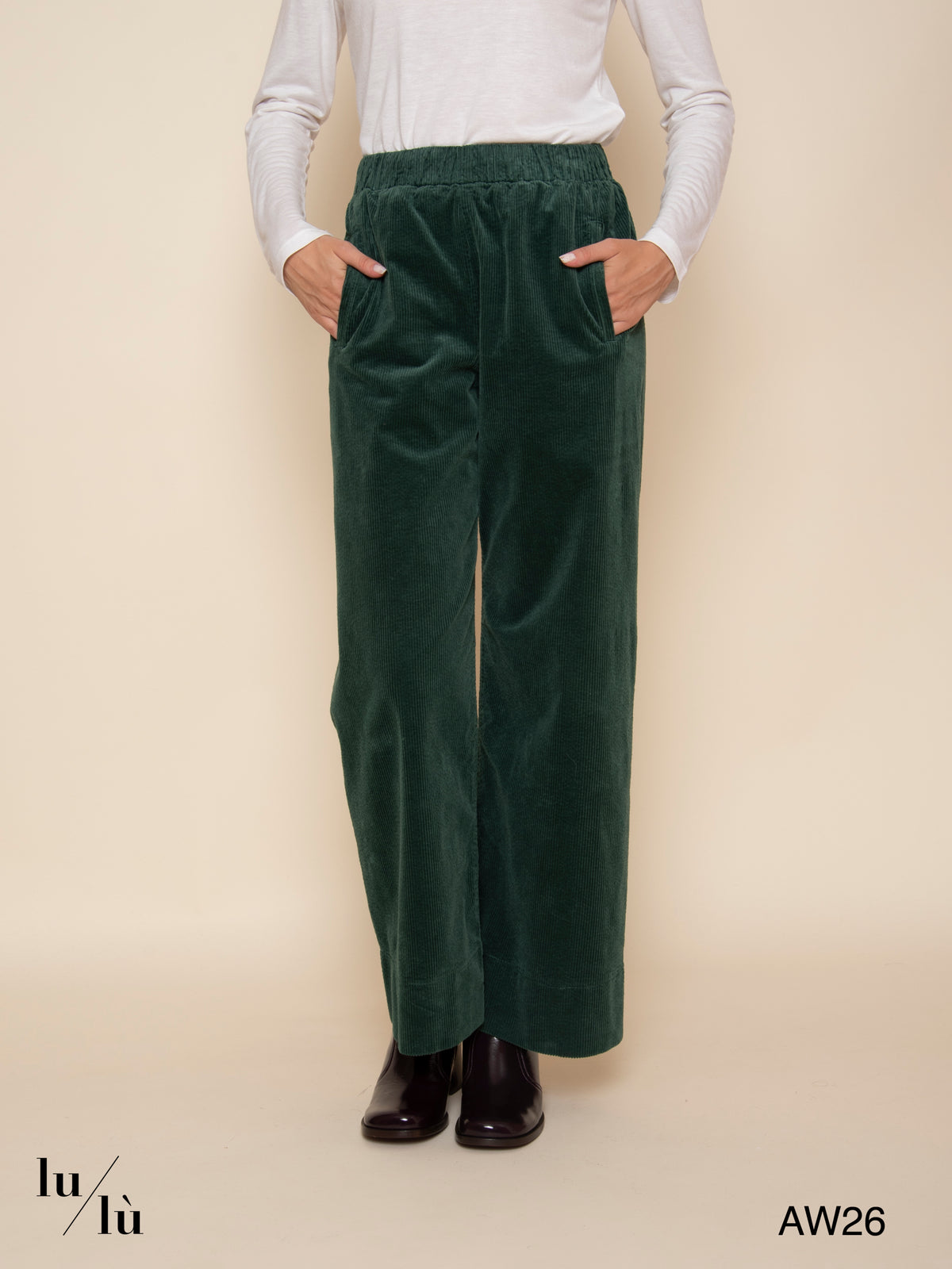 Jimmy - Pantalone in velluto a coste verde