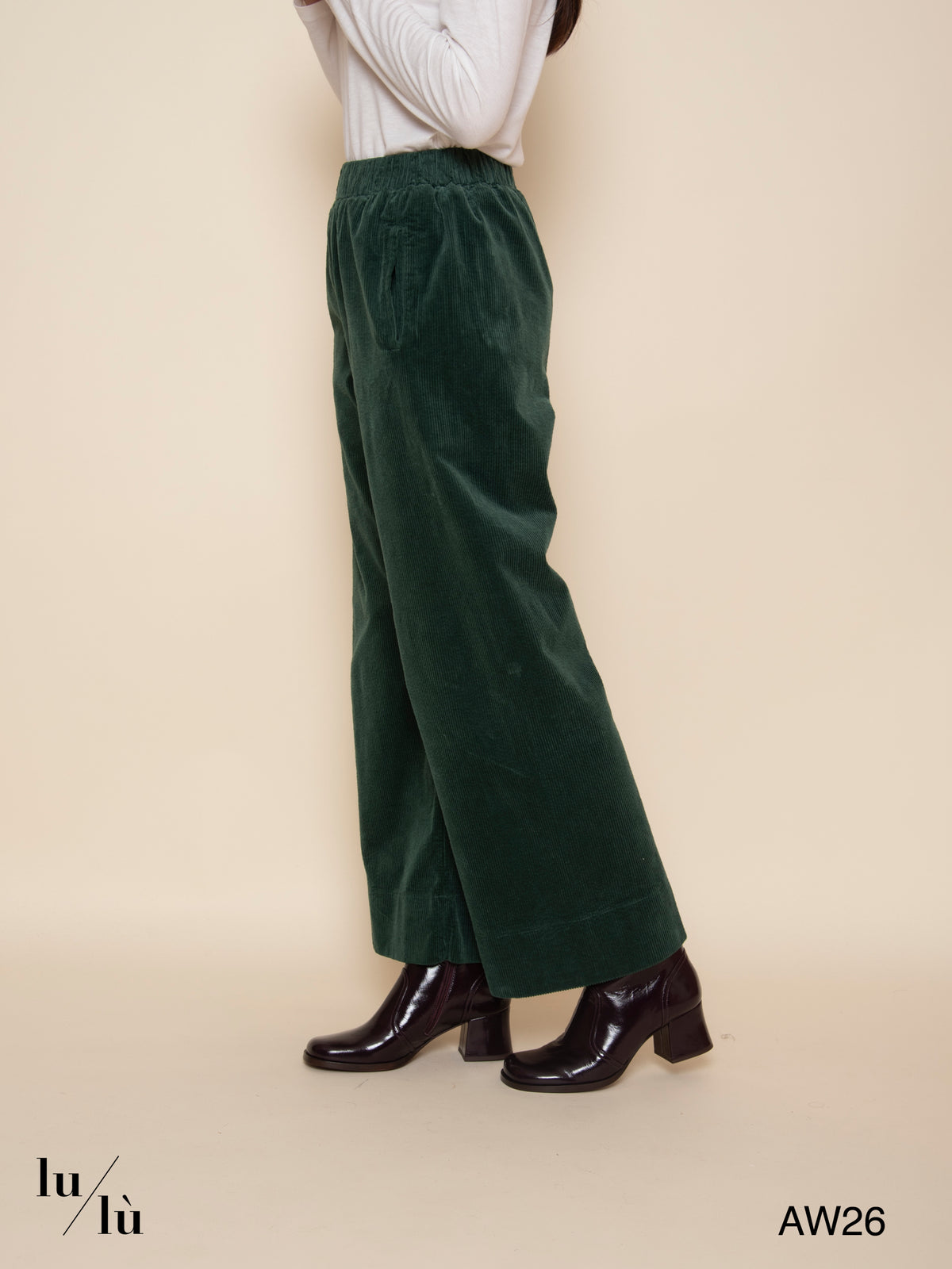 Jimmy - Pantalone in velluto a coste verde