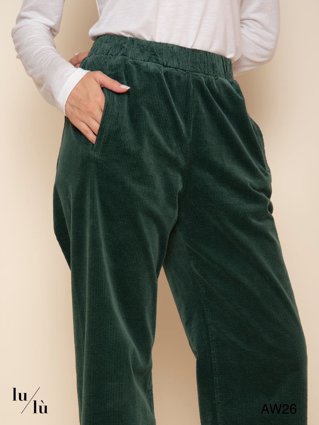Jimmy - Pantalone in velluto a coste verde