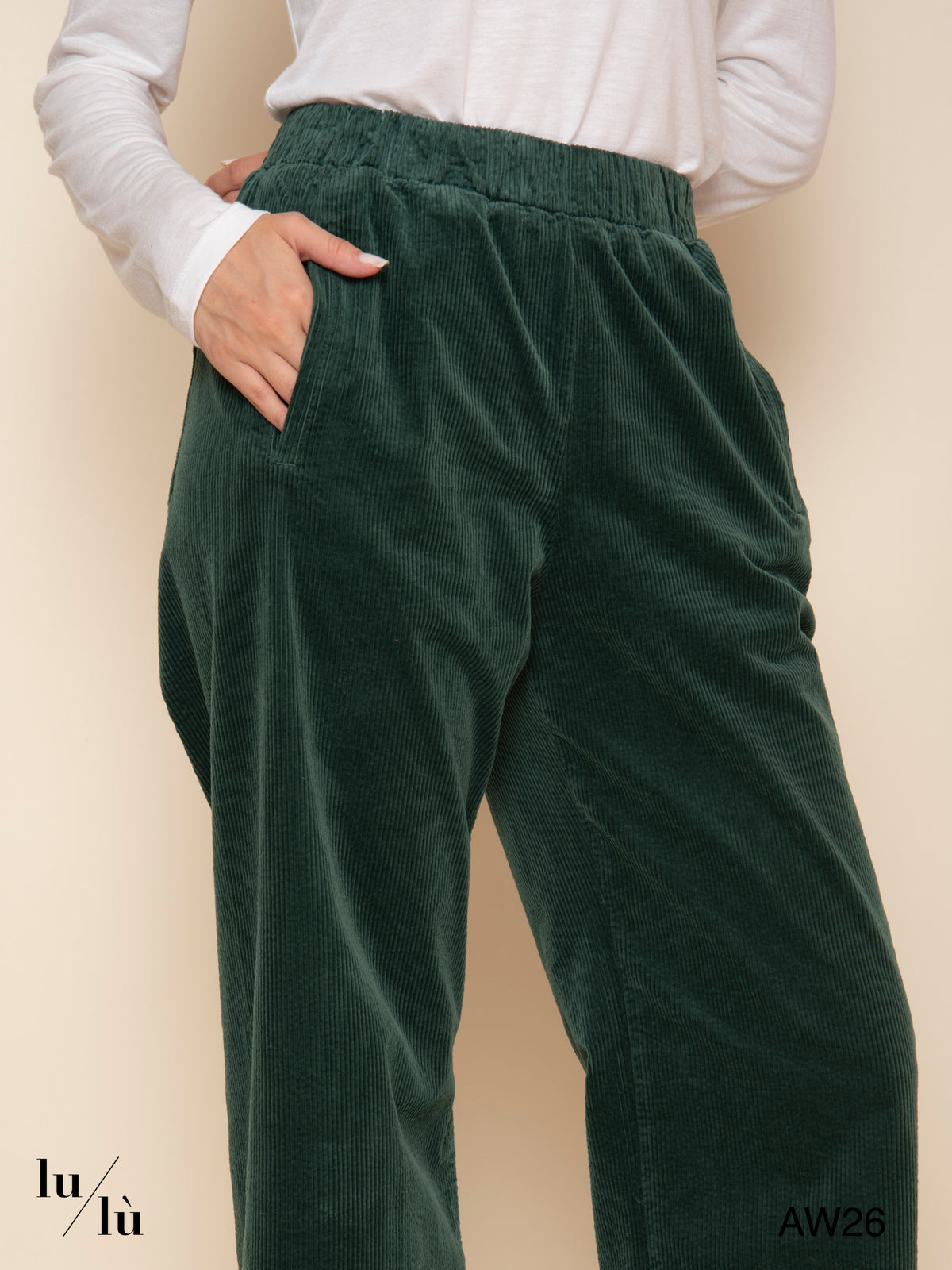 Jimmy - Pantalone in velluto a coste verde