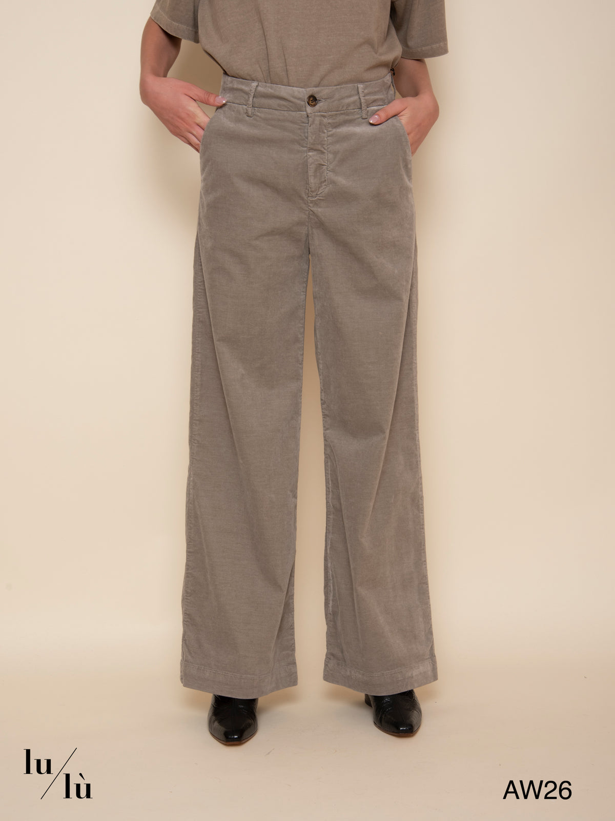 Pacifie Lisse Smoke - Pantalone in velluto