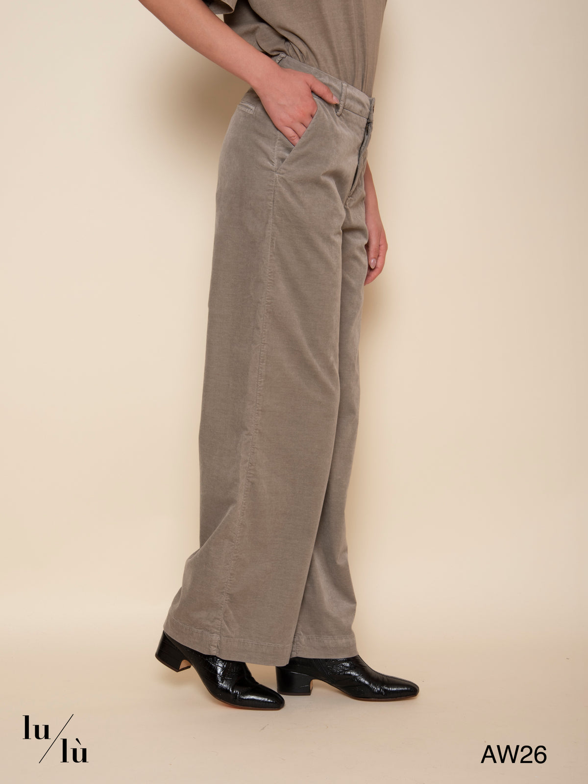 Pacifie Lisse Smoke - Pantalone in velluto