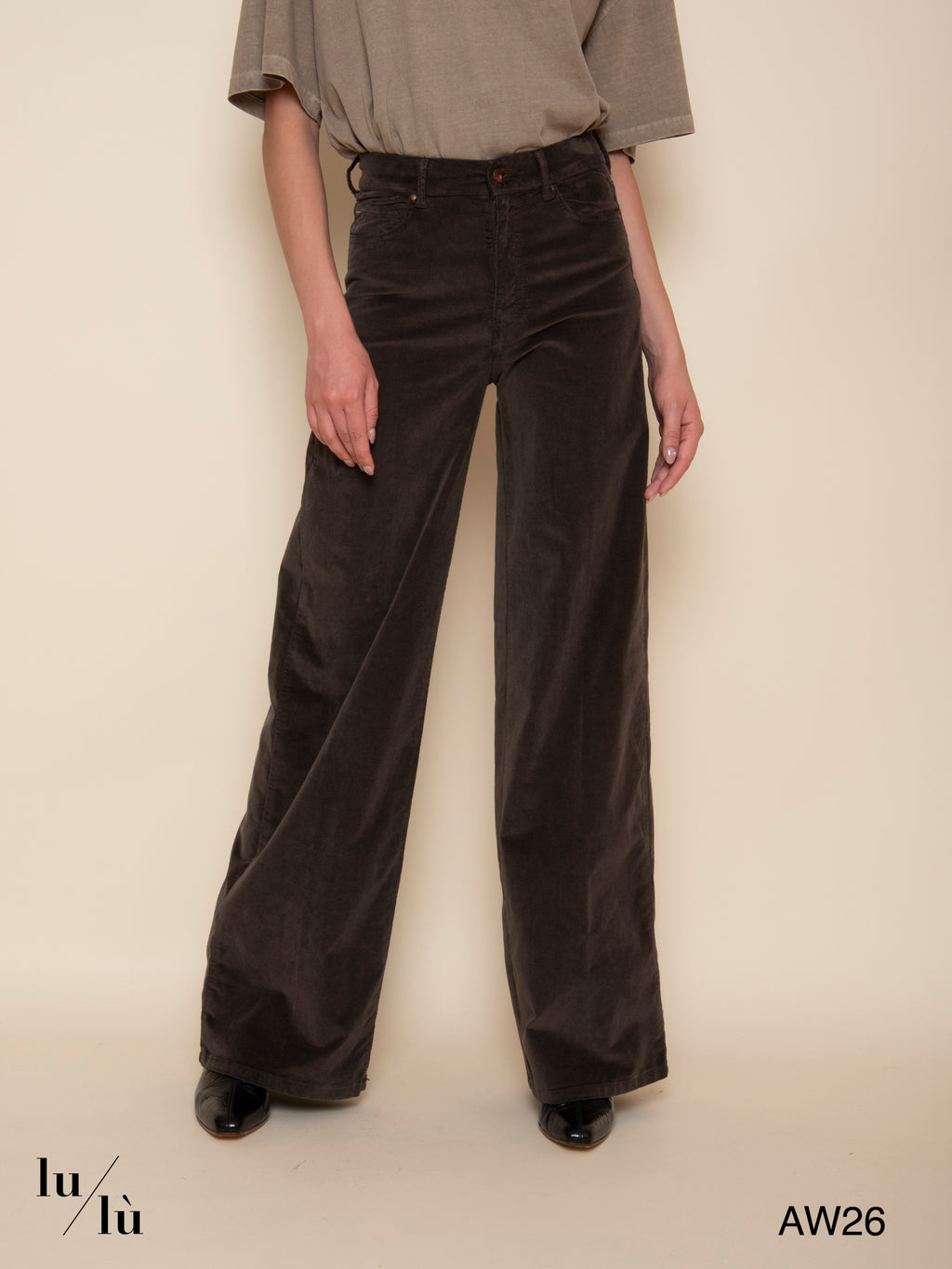 Kate - Pantalone wide leg in velluto