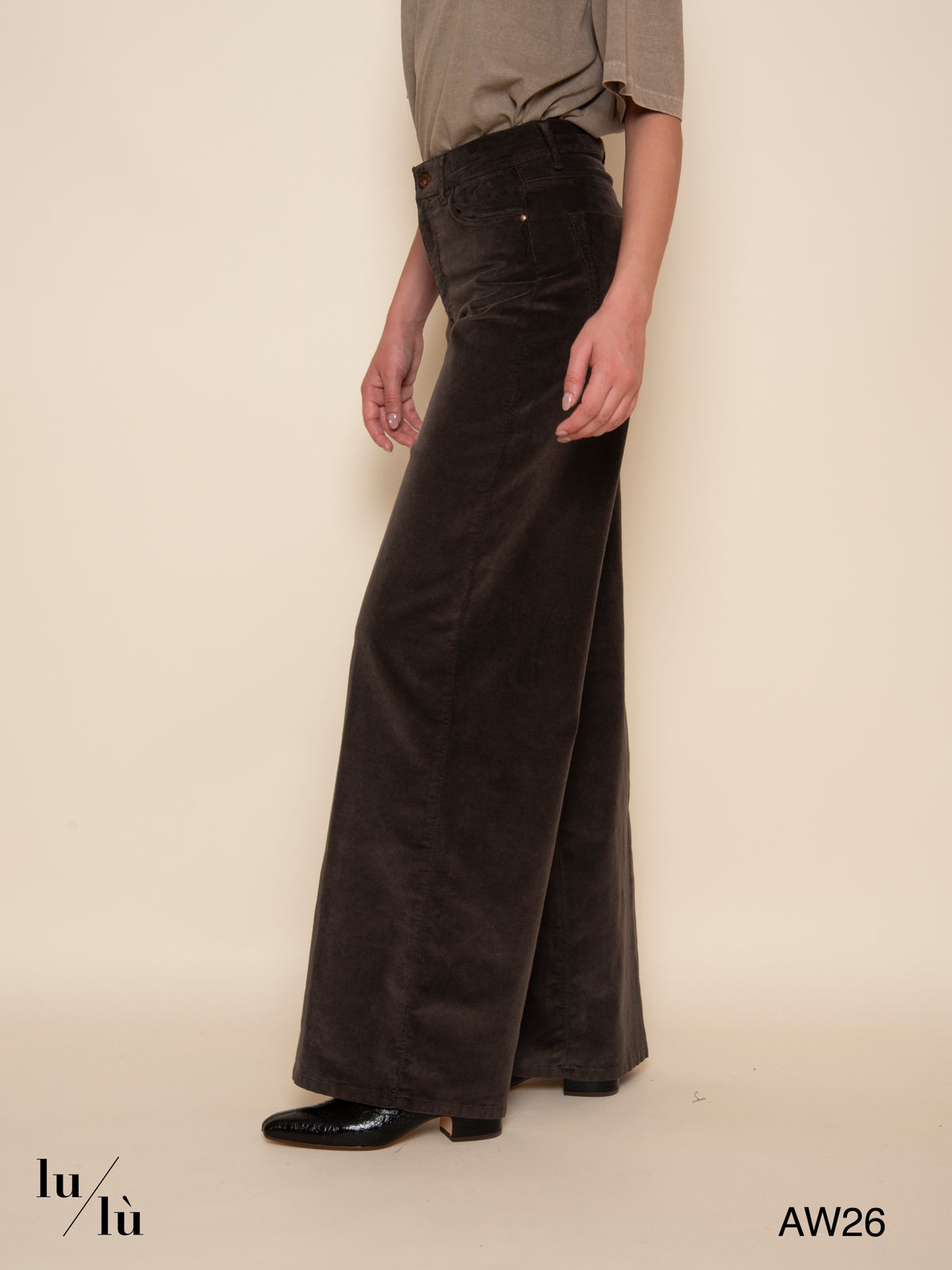 Kate - Pantalone wide leg in velluto