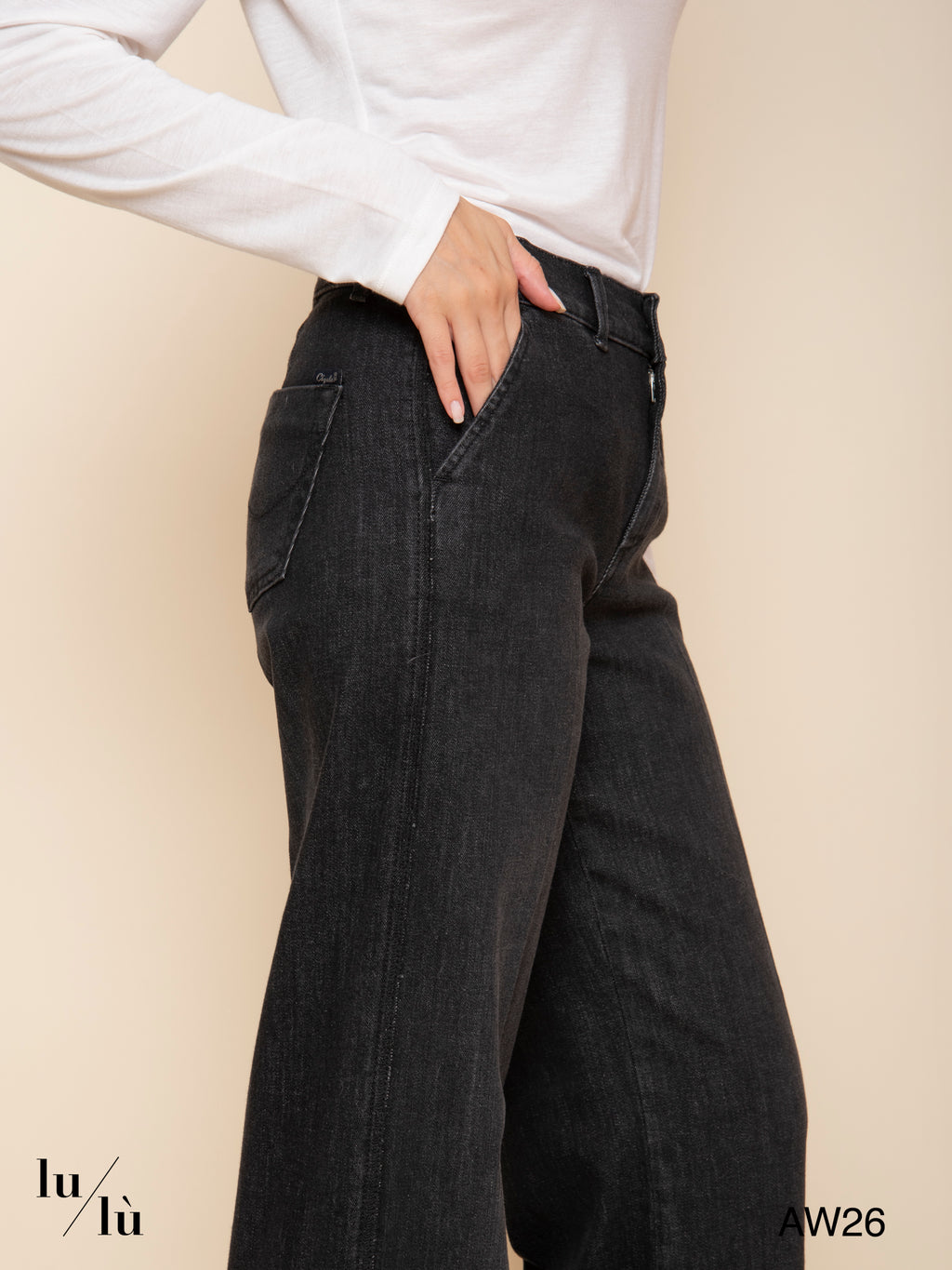 Taylor - Jeans wide leg nero