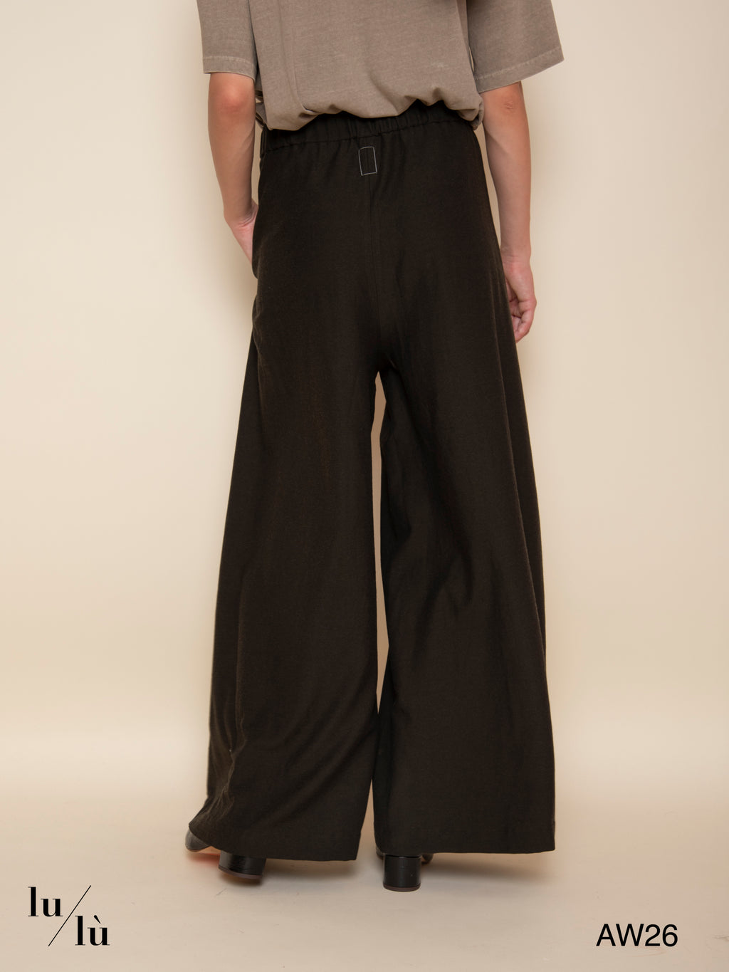 Annabelle -  Pantalone a palazzo in lana e viscosa