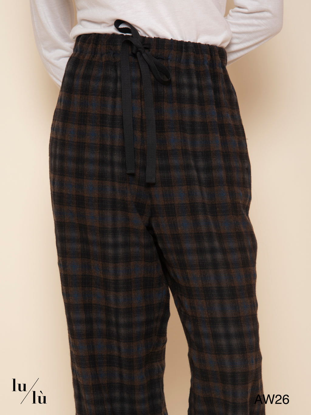 Piper - Pantalone check in lana vergine