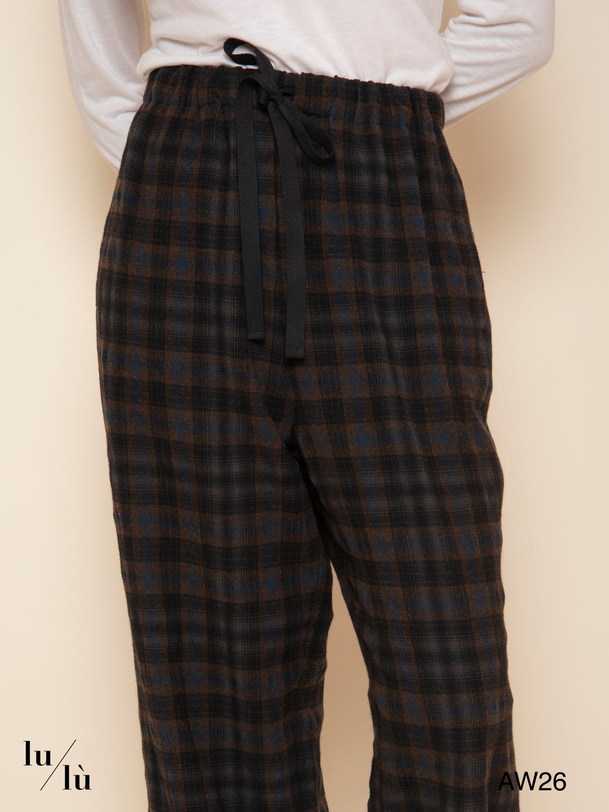 Piper - Pantalone check in lana vergine